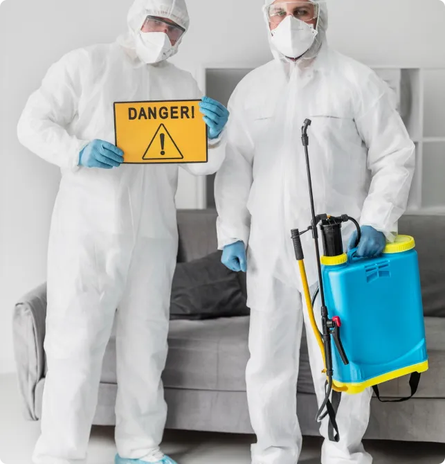 A technician talking a homeowner through an inspection report